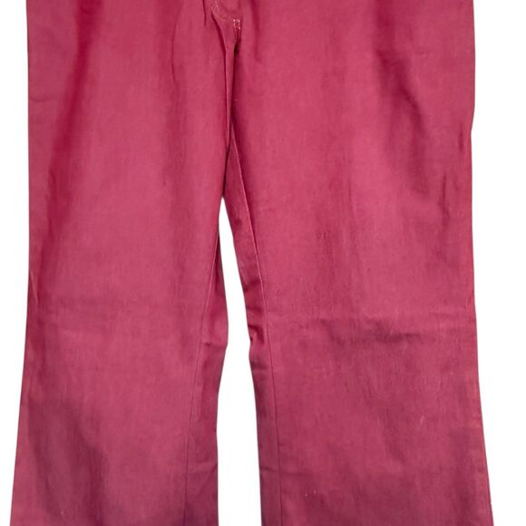 Y2K To The Max! Red Cotton Blend Flare Pants Women’s Size 11 | 2000s Retro USA - Picture 5 of 12